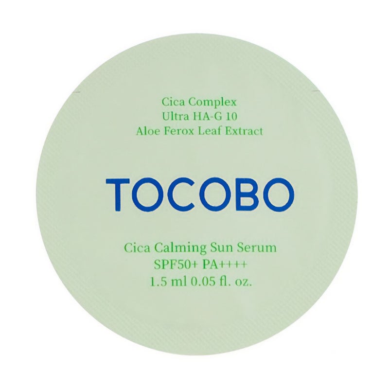 Сонцезахисна сироватка для обличчя Tocobo Cica Calming Sun Serum, SPF 50+ PA++++, 1.5 мл (пробник)